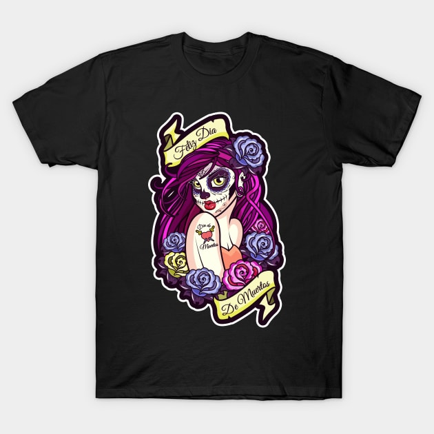 La Catrina - Dia De Los Muertos T-Shirt by IconicTee